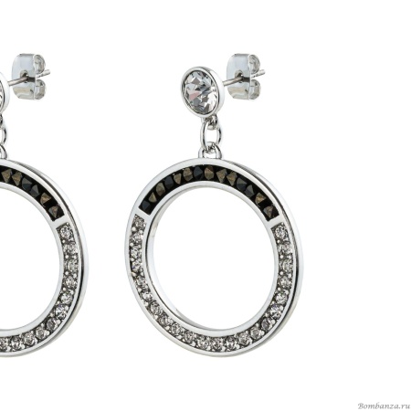 Серьги Fiore Luna, Jet Nut+CRY